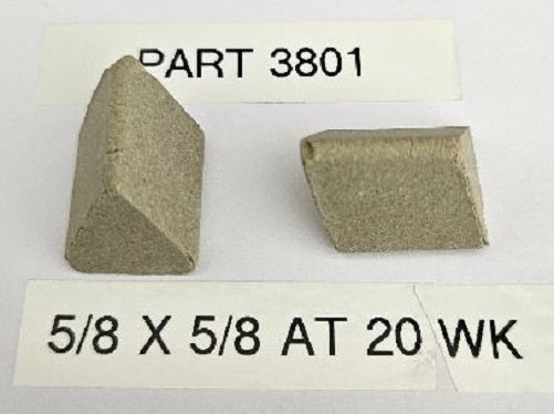 Media - Ceramic 5/8 X 5/8 Angle Cut Triangle - Vibration, Tumbler Deburr Media FC