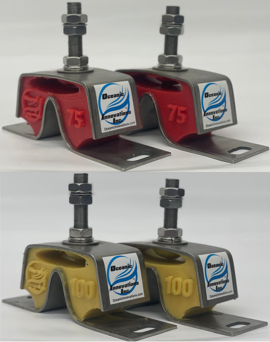 4 Stainless Marine Engine Motor Mount Replaces Yanmar 2GM, 3GM #75 and #100