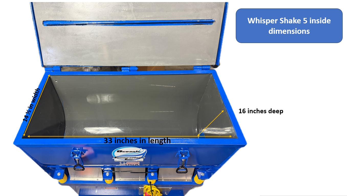 Whisper Shake 5 Cubic Foot Vibratory Finishing Tumbler 220V Variable speed