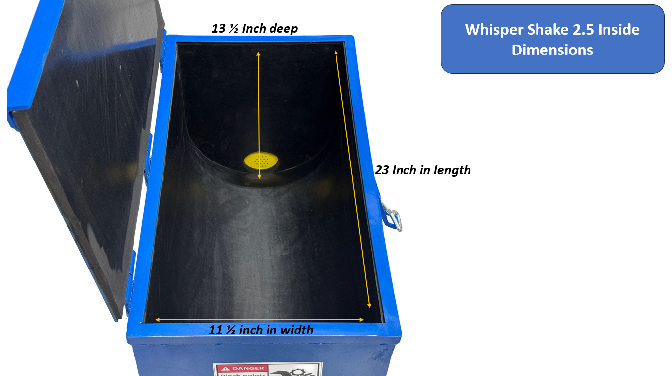 Vibration Deburr Machine Whisper Shake 2.5 Cubic Foot Vibratory Finishing Tumbler 110V Variable Speed