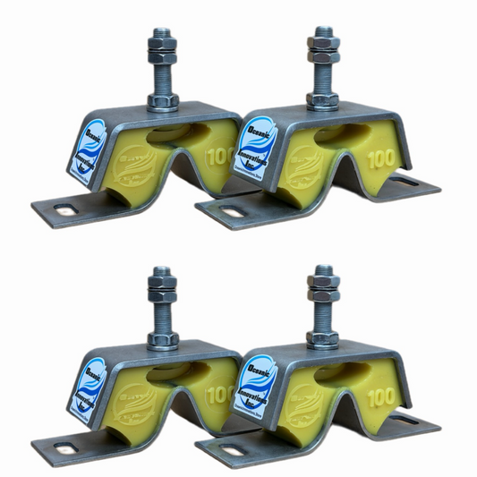 4 Stainless Marine Engine Motor Mount Replaces Yanmar 2QM, 3YM, 3HM #100