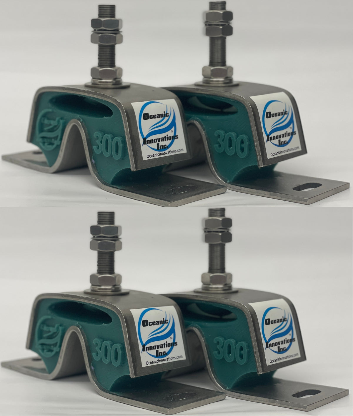 Set Of 4 Stainless Steel Marine Engine Motor Mounts - Replaces Yanmar 2GM & 3GM